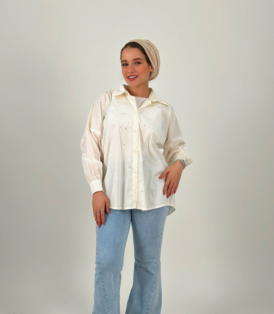 Blinging Star Shirt Cream