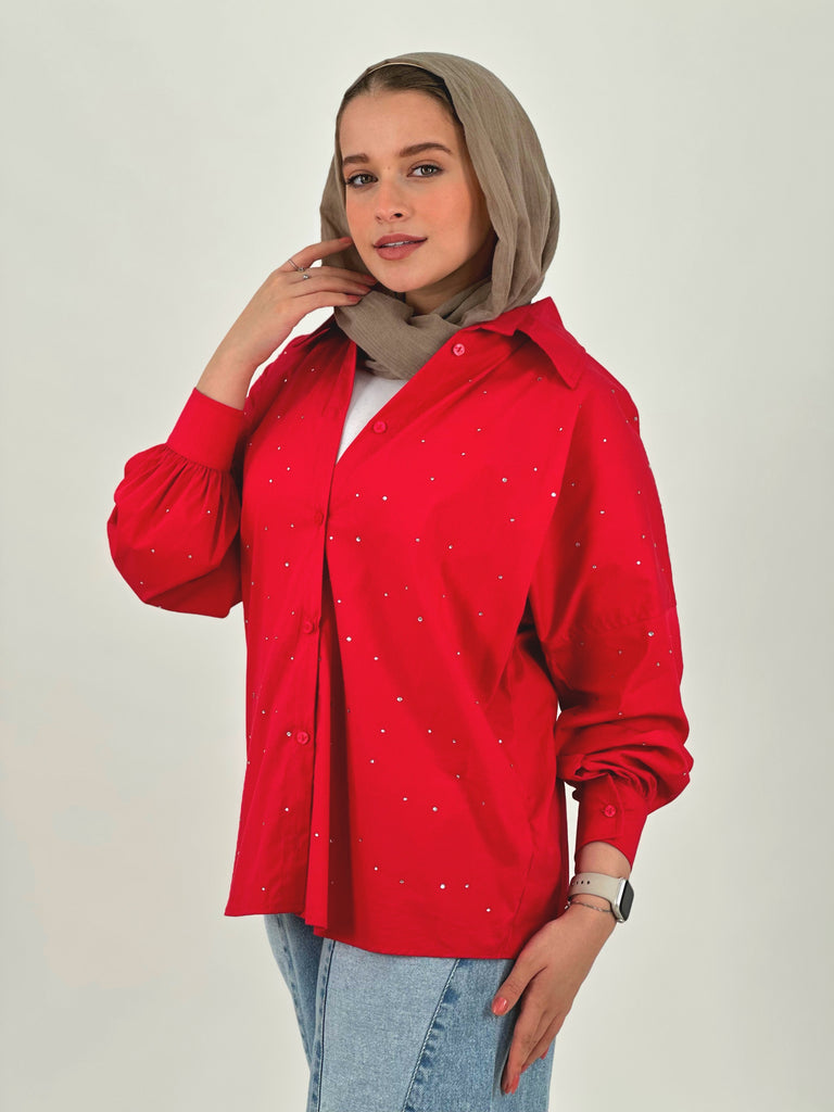 Blinging Star Shirt Cherry