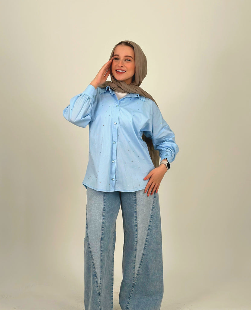 Blinging Star Shirt Baby Blue