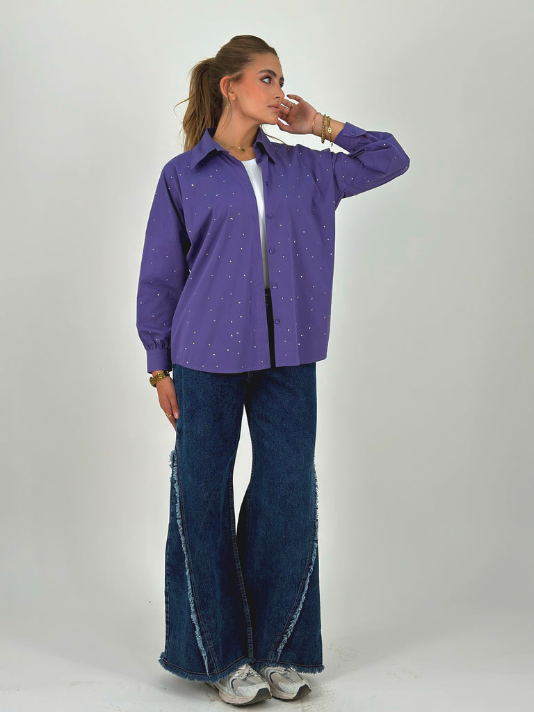 Blinging Star Shirt Dust Purple