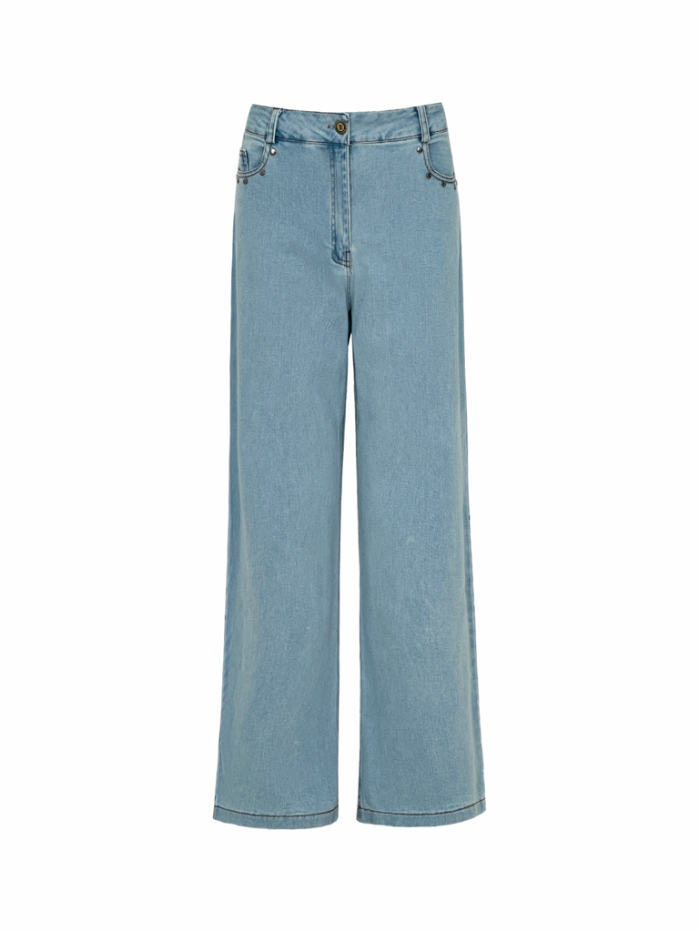 Pin it Out Denim Set Pants Ice