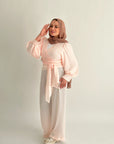 Shimmering Wrap Set Pants Rose