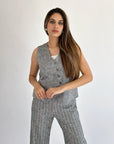 New Oxford Set Vest Heather Grey