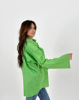 Oversized Pockets Shirt Electric Green