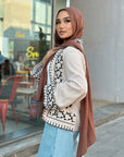 Little India Embroiderd Cardigan Beige