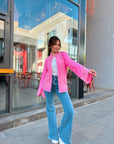 Little India Embroiderd Cardigan Pink