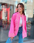 Little India Embroiderd Cardigan Pink