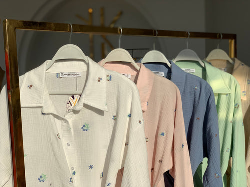 Embroidered Floral Shirt